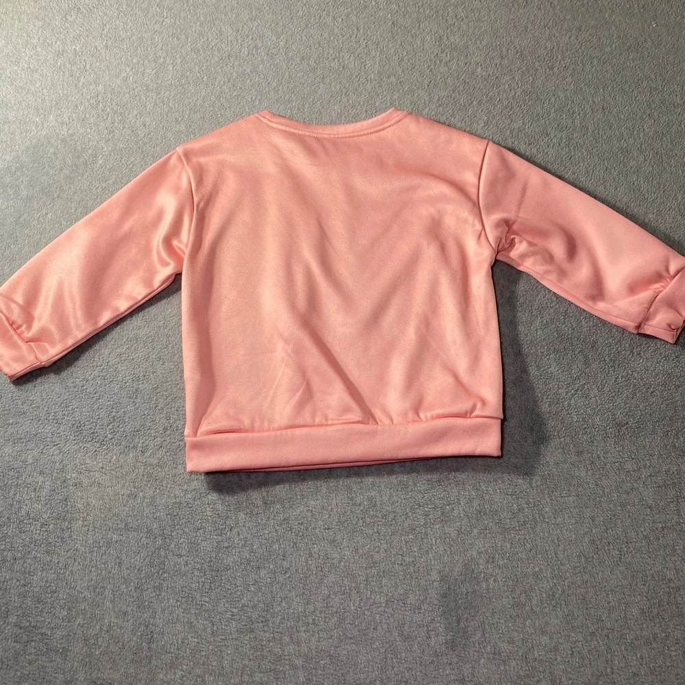 SHEIN Sweatshirt Sweatpants Set Kids 5Y‎ Pink Daddys Little Girl Graphic Joggers